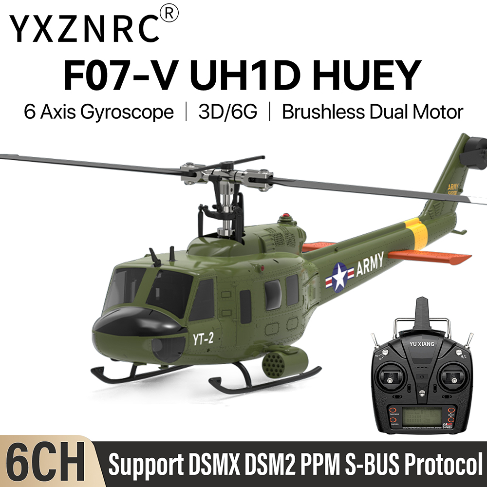 Rc Helicopter Gyro - Nuevo Helicóptero RC YUXIANG F07-V UH-1