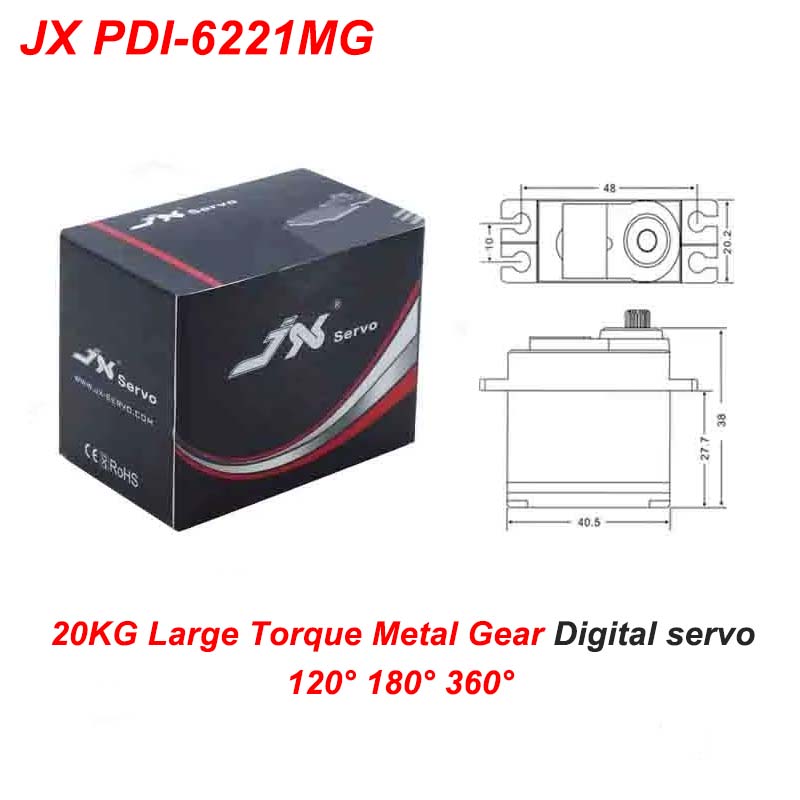 JX PDI-6221MG 20KG Motor sin n - Rc Helicopter Large reseña y precio